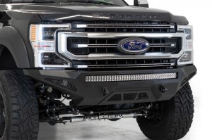 Ford Super Duty Front Bumper - Addictive Desert Designs - Stealth Fighter - Hammer Black - `20-`27 Ford Super Duty Front Bumper - Addictive Desert Designs - Stealth Fighter - Hammer Black - `20-`27
